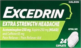 Extra Strength Headache Aspirin Caplets, 24 Count