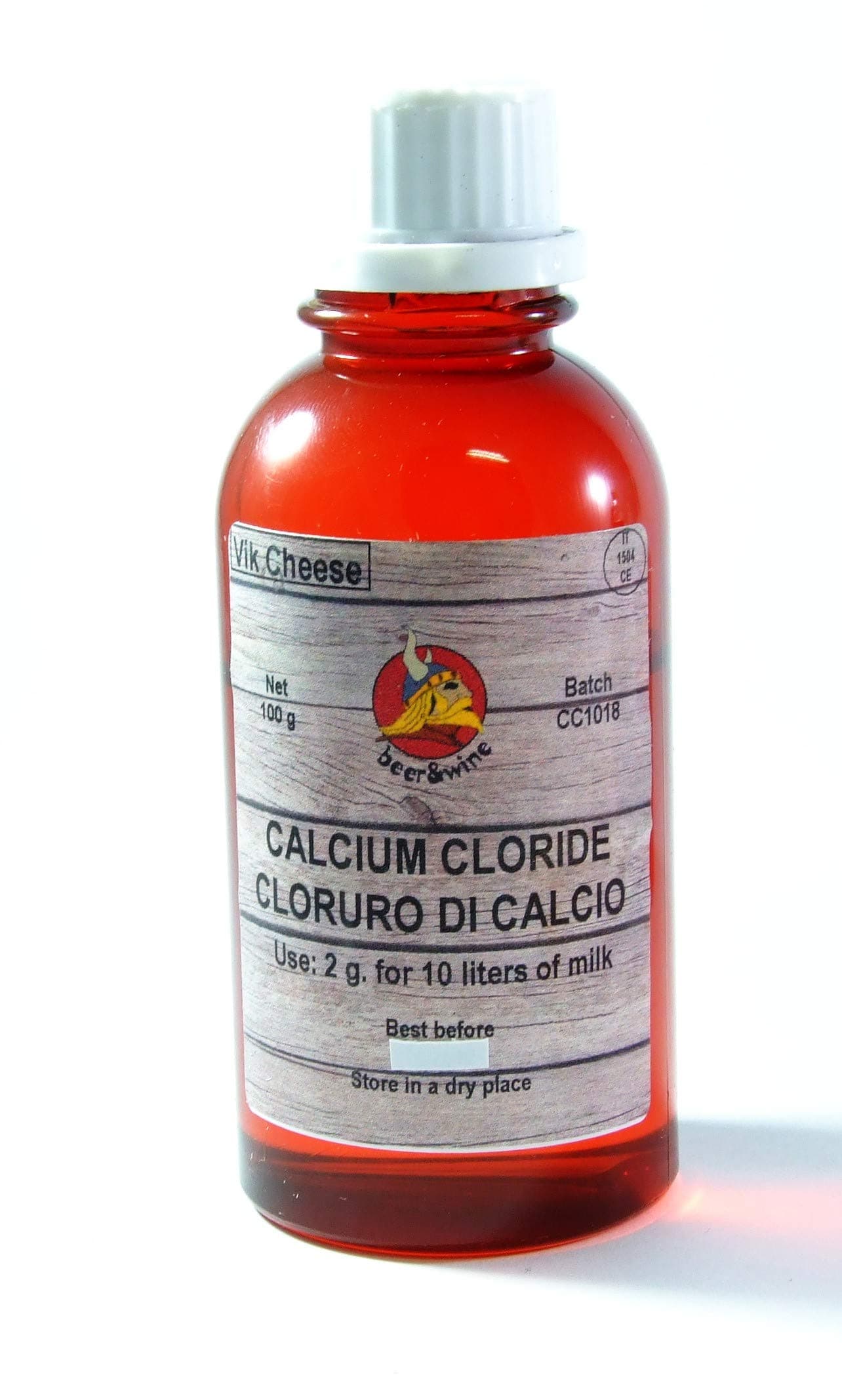 Liquid Calcium Chloride 100ml for Cheese Making - CaCl2 | Rennet | Lipase | Cheese Culture | Cheese Making | Cheese Kit