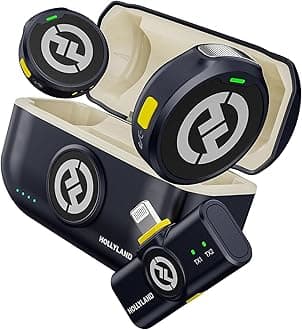 Hollyland Lark M2 Wireless Lavalier Microphone For iPhone 14/13/12,Mini Lapel Microphone Wireless,Hi-Fi Audio,1000Ft Range,Noise Cancellation,30H Battery For Video Recording,Streaming