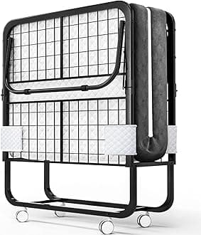 – SKY-TOUCH Folding Bed 190 * 80cm with Memory Foam Mattress, Portable Foldable Beds Strong Sturdy Frame, Rollaway Beds for Home and Office