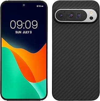 kalibri Aramid Fiber Case Compatible with Google Pixel 9 Pro XL - Case Super Slim Strong Protective Phone Cover - Black Matte