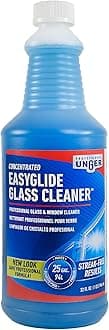 Professional Streak-Free EasyGlide Glass Cleaner Concentrate, 32 oz – Ammonia-Free, Makes 25 Gallons of Solution, Safe for Tinted Windows, LOW-E Glass, Windshields & Mirrors