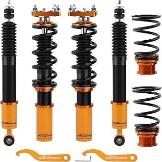 maXpeedingrods Coilovers for Ford Mustang 1994-2004, Height Adjustable Coilovers Suspension Kit, Preset Damping Shock Absorber Struts, Lowering Kit Gold