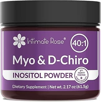 Intimate Rose Inositol Supplement for Women Powder - Myo-inositol & D-Chiro Inositol Powder - Hormonal Balance & Healthy Ovarian Function Support for Women - Ideal 40:1 Ratio - Made in USA