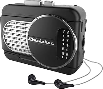 Walkabout II Personal Stereo Cassette Player with AM/FM Radio and Built-in Speaker (Black/Silver)