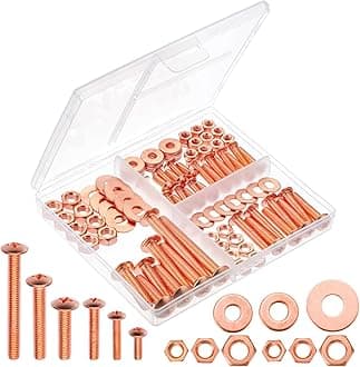 Mr. Pen- Bolts, Nuts, and Washer Assortment Kit, 113 Pcs, Rose Gold, Nut and Bolt Set With Washers