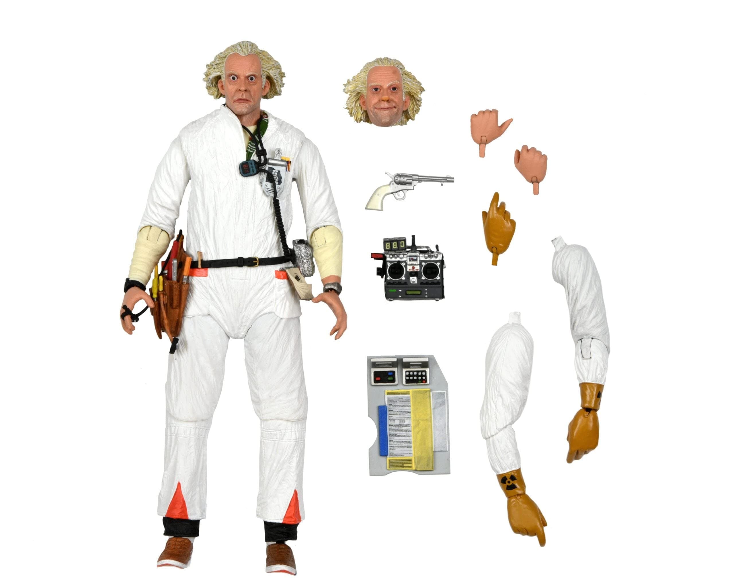 NECA 53620 BACK TO THE FUTURE - Ultimate Doc Brown 1985 - Figurine articulée,Black,18cm