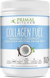 Primal KitchenCollagen Fuel Protein Mix, Vanilla Coconut - Non-Dairy Coffee Creamer & Smoothie Booster- Supports Healthy Hair, Skin, Nails and Joints, Promotes Muscle Repair