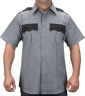 First Class 100% Polyester Two Tone Men's Uniform Shirt