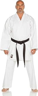 Karate Gi - Lightweight Student Karate Uniform - Professional quality made Kimono - Advanced 100% Cotton Martial Arts Kit - Great for all style Karate Training for Adults & Kids. (White, 5)