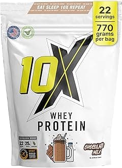 Whey Protein Powder - Chocolate Milk, 770g (22 Servings), Low-Calorie, Gluten-Free & Vegetarian, Fast Absorption for Muscle Recovery, Ideal for Weight Loss & Training