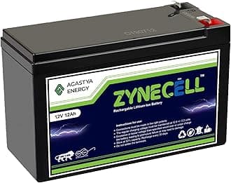 12V 12Ah Rechargeable Lithium Ion Battery with BMS for Agriculture spray pump, Inverter, CCTV Camera, Solar light,Toys, Indurstial, Marine and RV Applications etc.