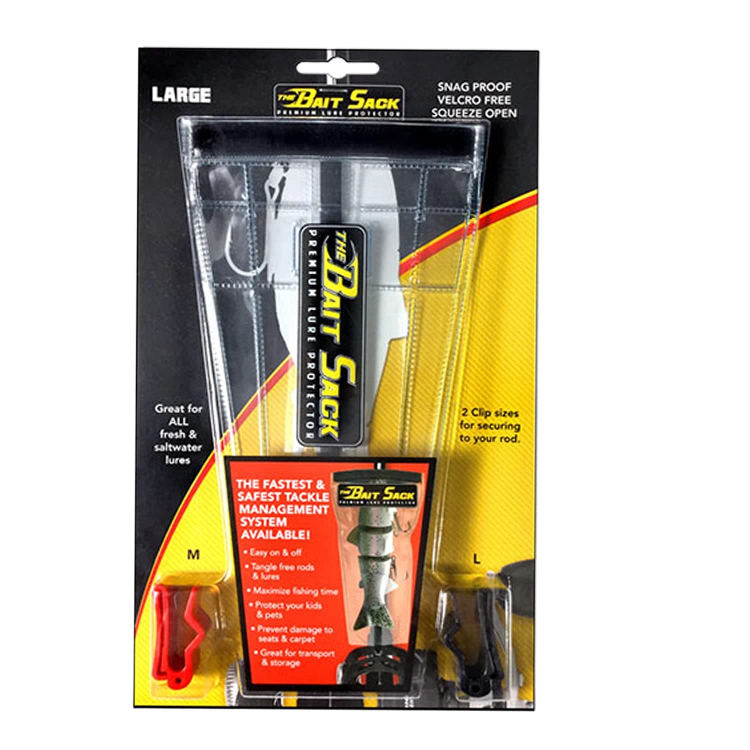 Cal Coast The Bait Sack - Holder for Bait, Hook, and Lure - Clip Easily onto Your Rod - Great for Any Fish Tournament - Keeps Line Untangled - Offers Protection from Hooks