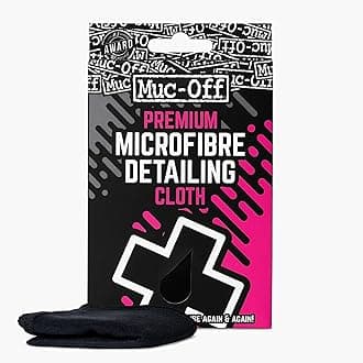 Microfibre Detailing Cloth - Compact Cleaning Cloth for Bicycle and Motorcycle Care - Polishing Cloth for Helmets, Visors and Goggles, Black