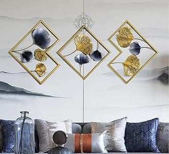 DSHCRAFTING YOUR CURIOSITY Metal Wall Art Wall Sculptures Hanging Perfect For Home Decorations Living Room Bedroom. (06-LEAFframe)