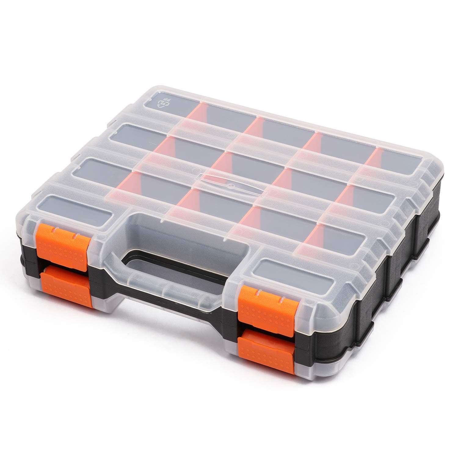 Double sided plastic toolbox