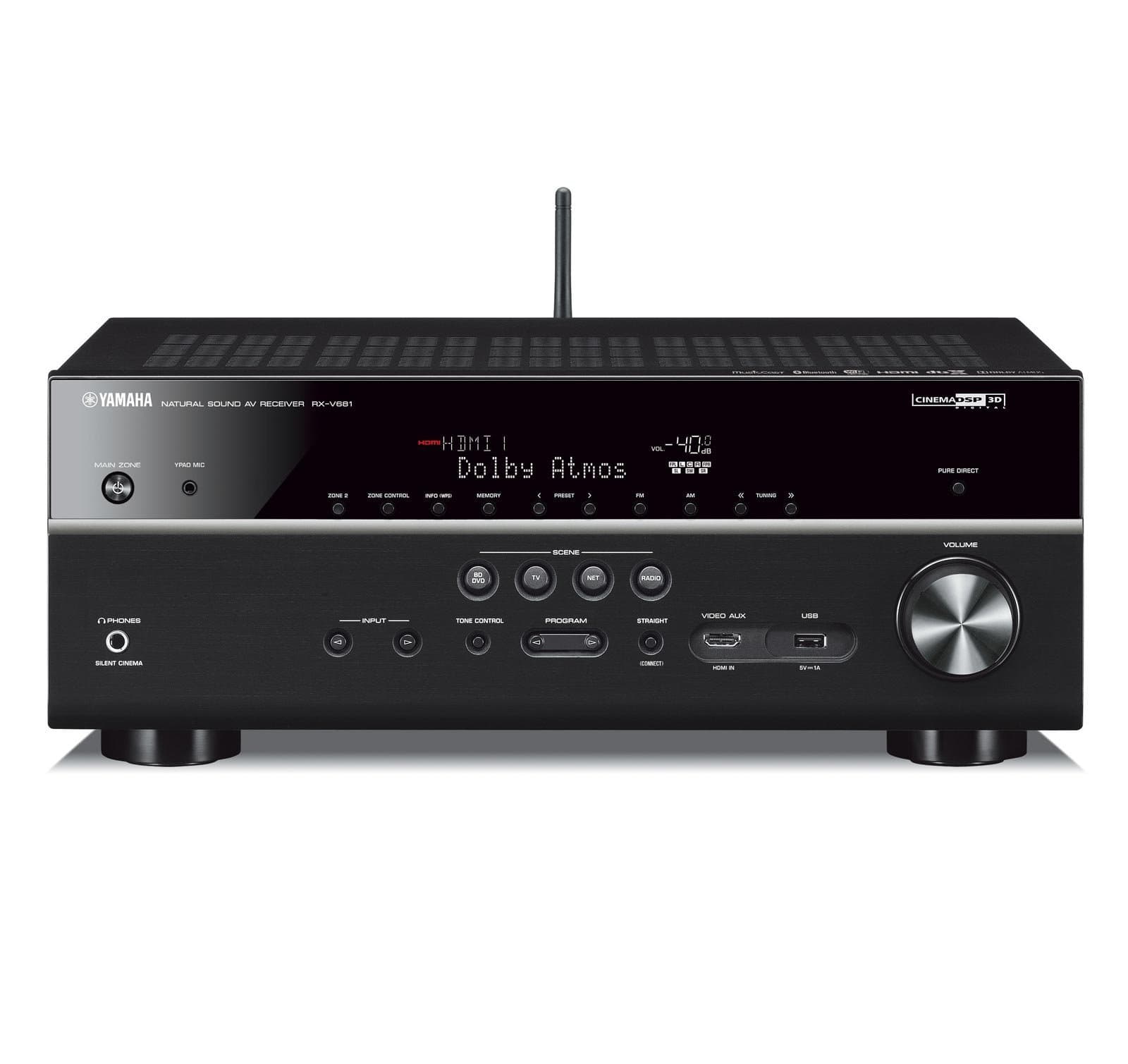 YAMAHA RX-V681 7.2-Channel Network A/V Receiver with Bluetooth and Wi-Fi