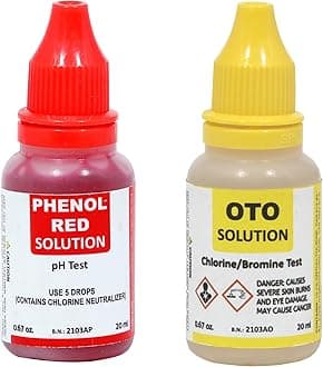 Generic Swimming Pool Test Kit pH and Free Chlorine Water Quality Tester Refill Pack (20ml) - APTKRS