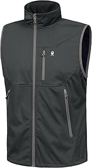 Little Donkey Andy Men's Lightweight Softshell Vest Windproof Sleeveless Jacket for Travel Hiking Running Golf