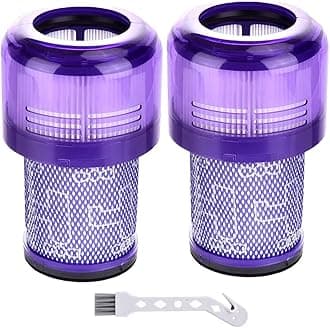 2 Pack Replacement V12 Filters for Dyson V12 Detect Slim, Detect Slim Animal, Slim+ Cordless Vacuum and V12 Slim Absolute Vacuums, SV34, SV35 Vacuums,Part No. 971517-01, Purple