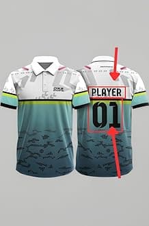 Dika Sports Custom jerseyCricket t-Shirt Breathable Cricket Jersey Printed | 2 Year to 5XL