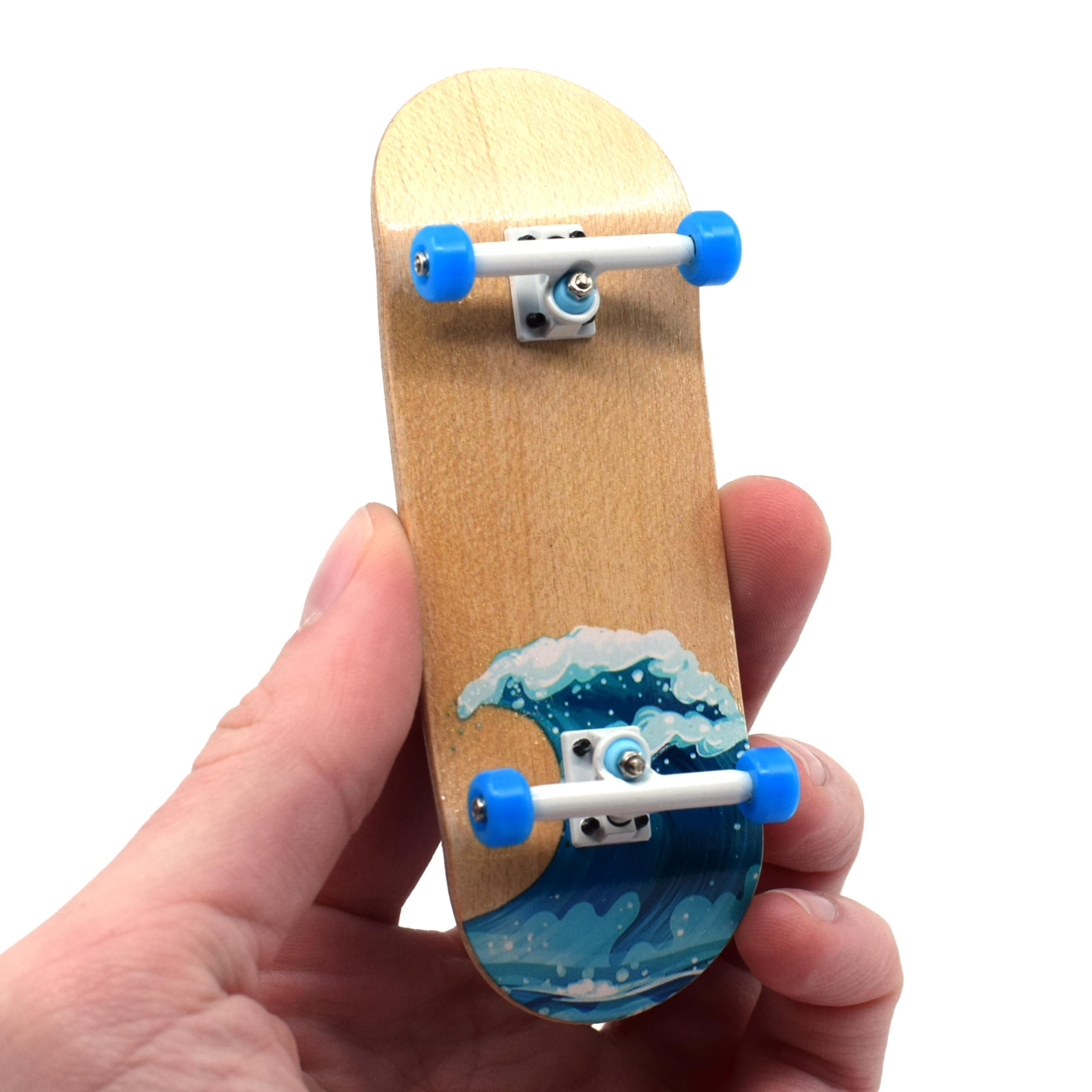 34mm Pro Fingerboard Heat Transfer Graphic Complete - Fully Assembled with Pro Level Parts - Pro Shaped Wood Deck (34x97mm), UltraSpin Wheels, Prodigy Trucks