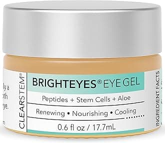 CLEARstem - BRIGHTEYES - Nourishing Anti-Aging Eye Gel - For Puffy Eyes, Crow's Feet, & Dark Circles - Made with Collagen, Stem Cells, Peptides & Aloe Vera - Vegan - Gluten Free - Men & Women - 0.6 oz