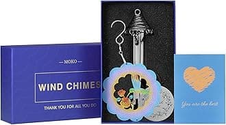 MoKo Wind Chimes with Hummingbird Wind Spinner, Thanksgiving Gift for Mom, Grandma, Retirement, Teacher, Wind Chimes Outdoor for Garden, Balcony, Backyard Patio, Porch