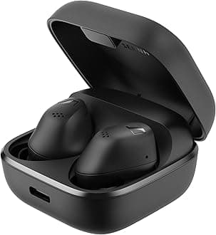 ゼンハイザー Sennheiser ワイヤレスイヤホン ACCENTUM True Wireless ブラック 高性能ドライバー 28時間再生 ハイブリッドノイズキャンセリング 外音取り込み機能 bluetooth 5.3 IP54 ポケットサイズ ワイヤレス充電