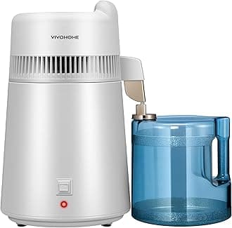 VIVOHOME - 6L/1.6 Gallon 900W Water Distiller Machine with Purifier Filter Smart Switch for Office Home White