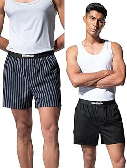DAMENSCH Men's Cotton Regular All Over Print Boxer Shorts