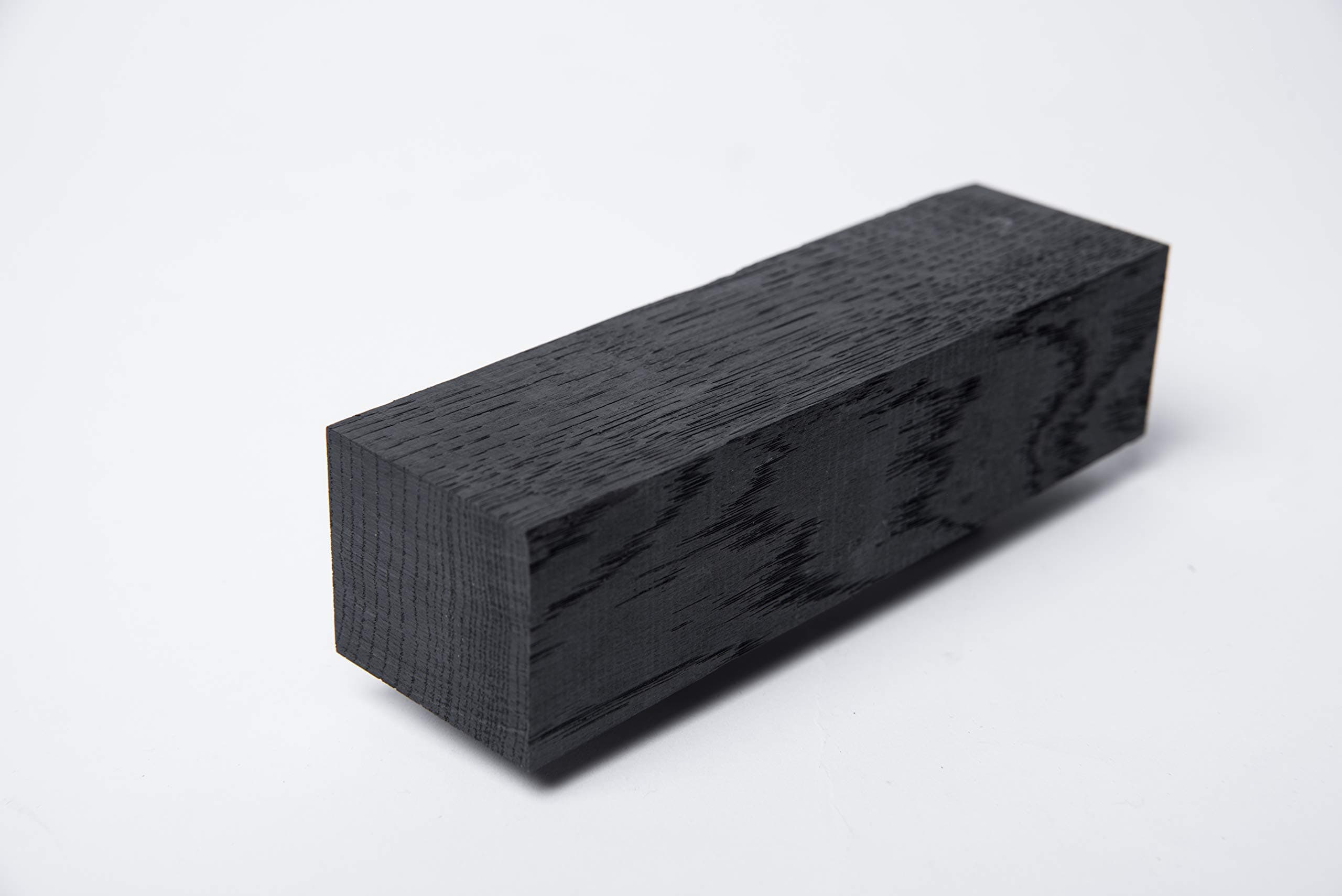 Black bog oak blank for knife handles