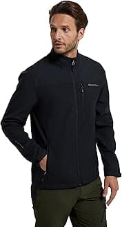 Grasmere Mens Softshell Jacket - Water Resistant Raincoat, Breathable Mens Coat, Lightweight Jacket, Bonded Fabric - Ideal For Spring Summer