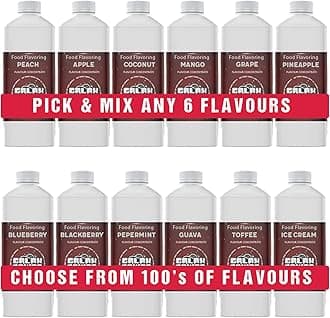 Food Flavouring Pick and Mix - Pick 6 x 10ml Fruit Food Flavourings and Essences - High Strength Concentrated Flavourings for Baking, Cooking & More - Made in UK.