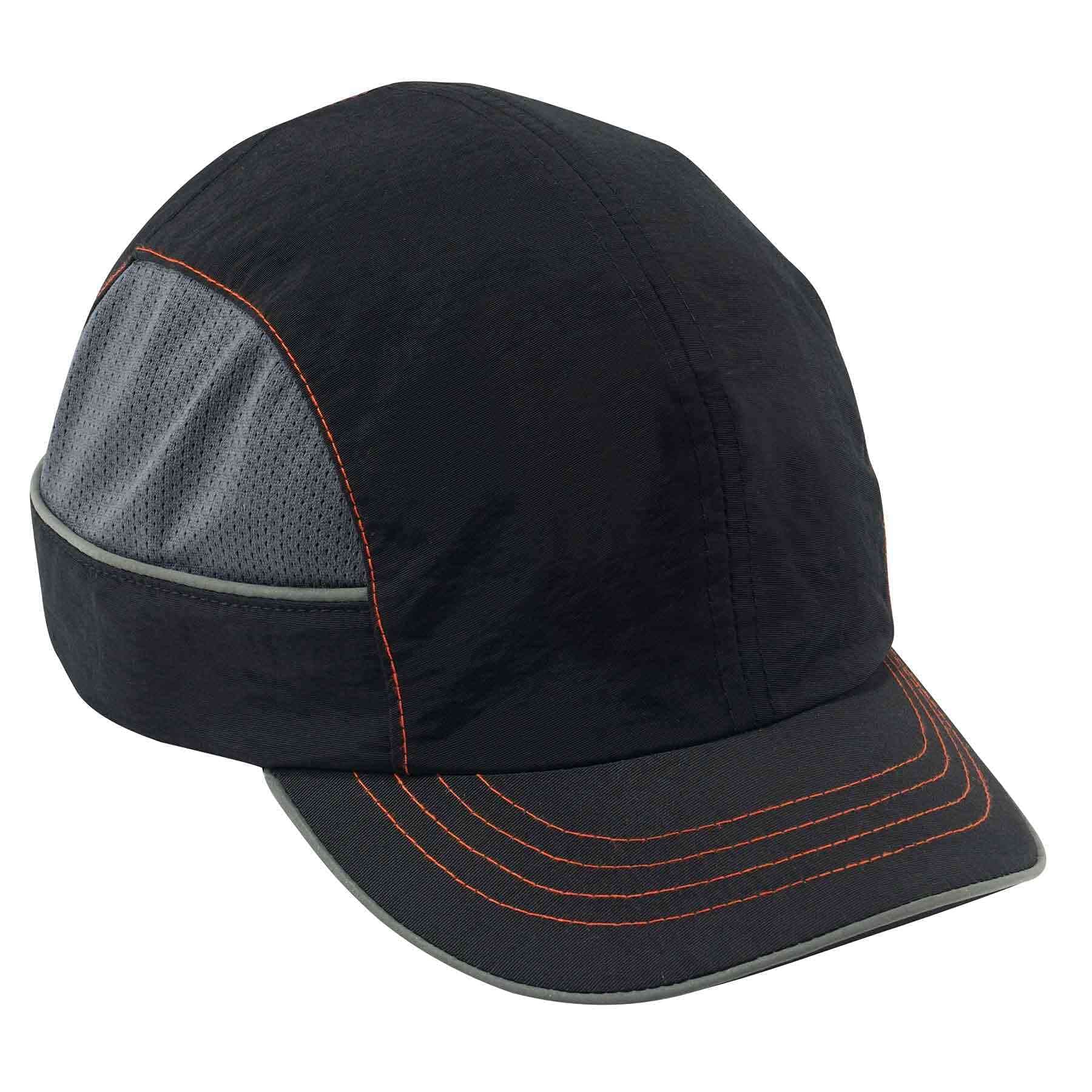 Safety Bump Cap, Baseball Hat Style, Comfortable Head Protection, Short Brim, Skullerz 8950,Black