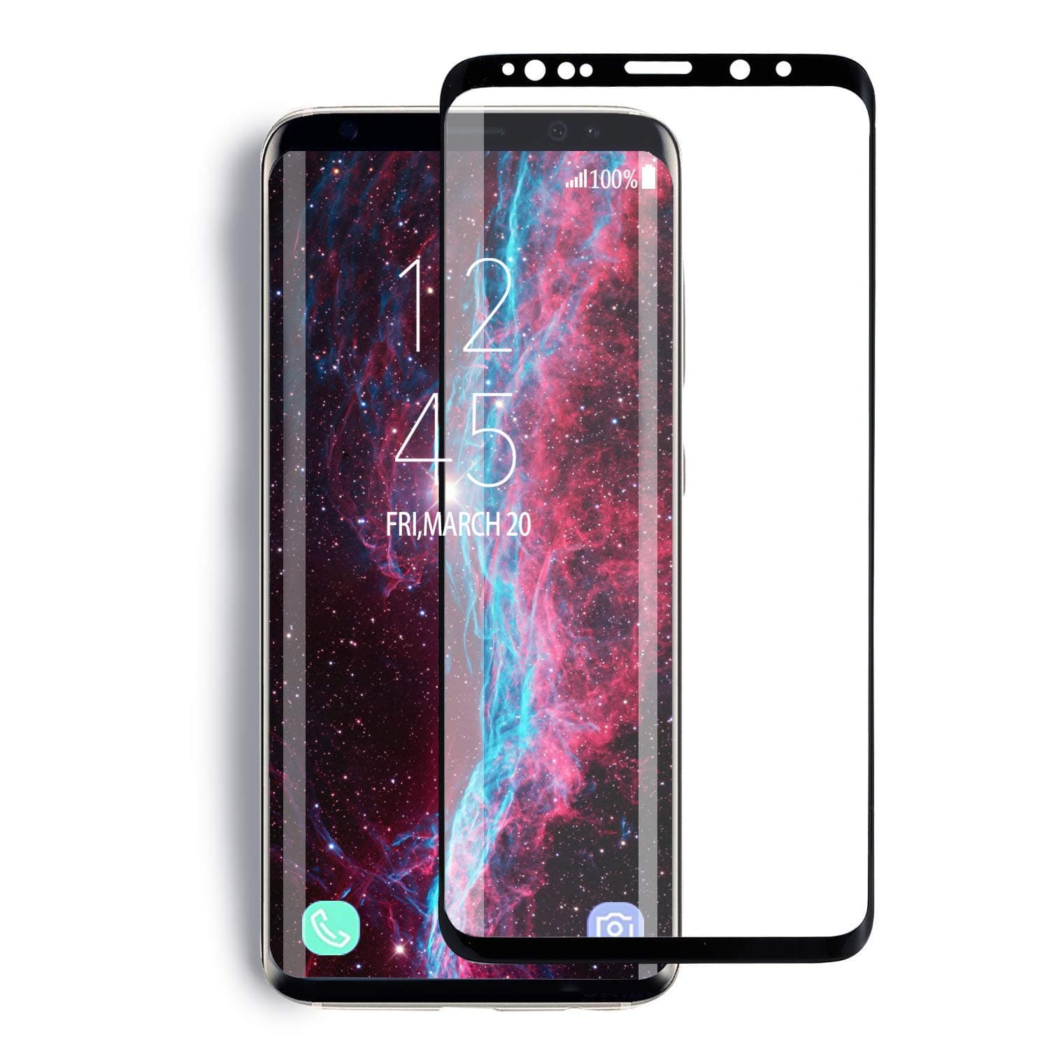 LEDitBe Samsung Galaxy S8 Screen Protector Privacy Anti-Spy,[3D Curved][Easy to Install][Anti-Scratch][No Bubble][9H Hardness] Privacy Anti-Peep Tempered Glass Screen Protector (G04)