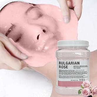 Jelly Mask for Facials Professional Natural Gel Face Masks, Hyaluronic acid Hydrating Rubber Mask Jar Face Mask SkinCare 23 Fl Oz (Rose).