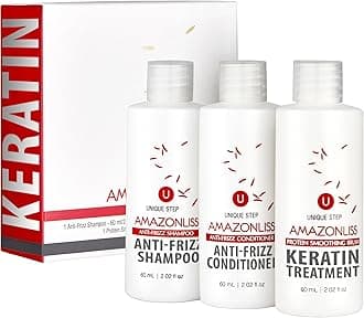 Brazilian Keratin Hair Treatment One Step Protein Hair Treatment Formaldehyde Free Hair Strengthening Alisado Brasileño Keratina Brasileña (One Step Keratin w/Shamp. & Condit. 2.02 Fl Oz)