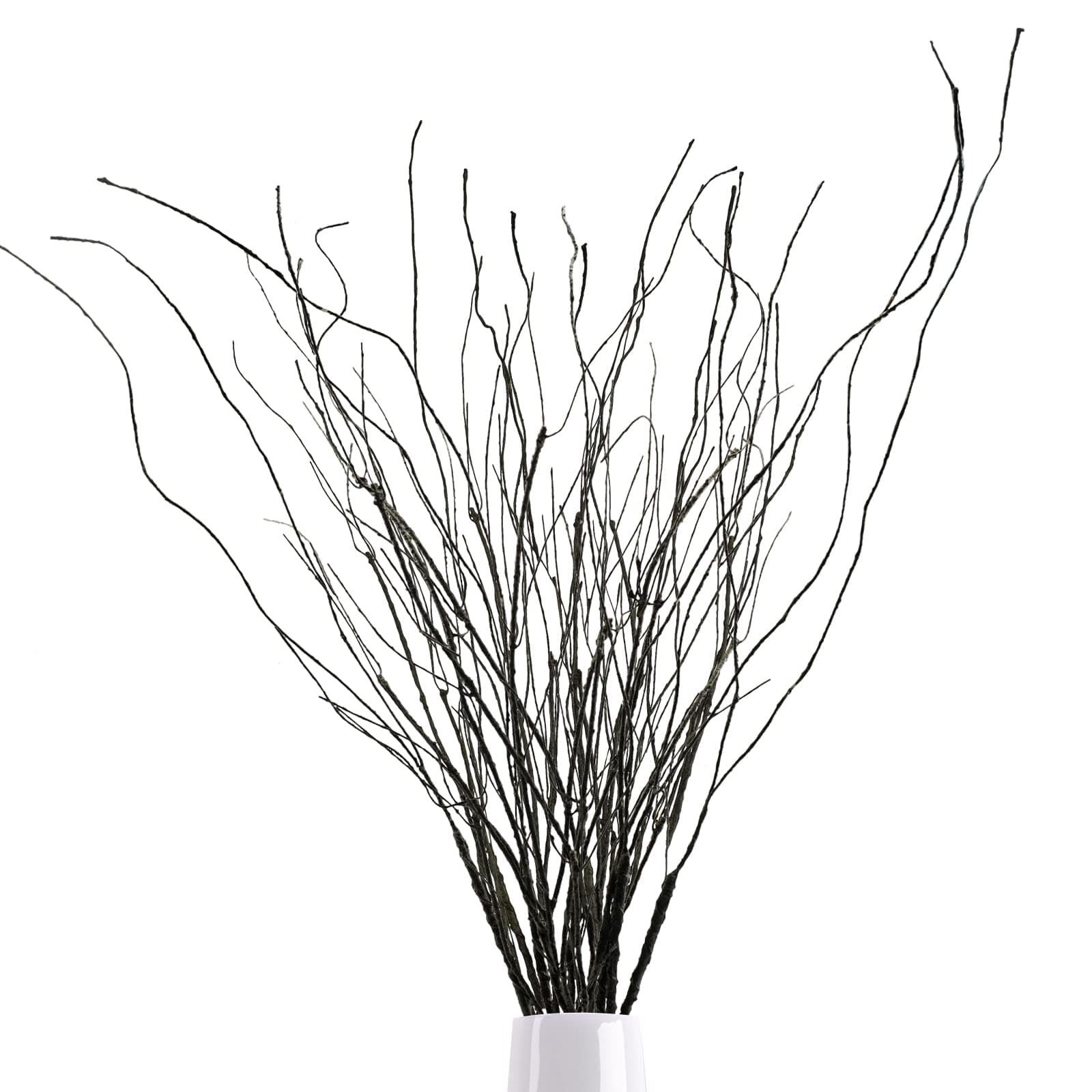 10Pcs 30.7" Curly Willow Branches, Artificial Flowers Twigs Decorative Sticks Stem, Dry Bendable Tree Branches for DIY Craft Home Room Wedding Floor Vase Garden Farmhouse Decor