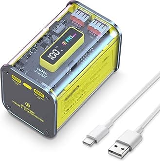 Portable Charger 20000mAh Power Bank, 22.5W PD3.0 USB C in&out Fast Charging Battery Pack, LED Display Backup Charger Compatible with iPhone 16/15/14/13/12 Samsung Galaxy S25/24/22 Google Etc.-Yellow