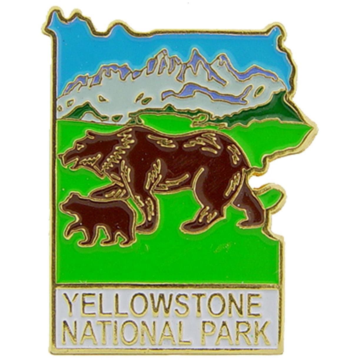 Eagle Emblems Men's Yellowstone National Park Pin