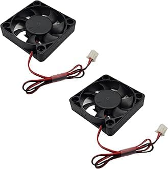 12V Cooling Fan, DC Brushless Fan for PC, Arduino, 3D Printers, and DIY Projects, 2 Pieces