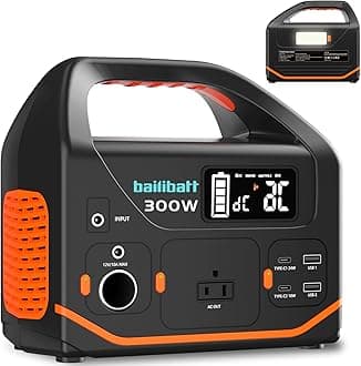 Portable Power Station, 266wh Power Generator 300W Lithium Battery, Power Station for Camping, Home Use, Outdoor, Emergency Backup With 110V Pure Sine Wave AC Outlet