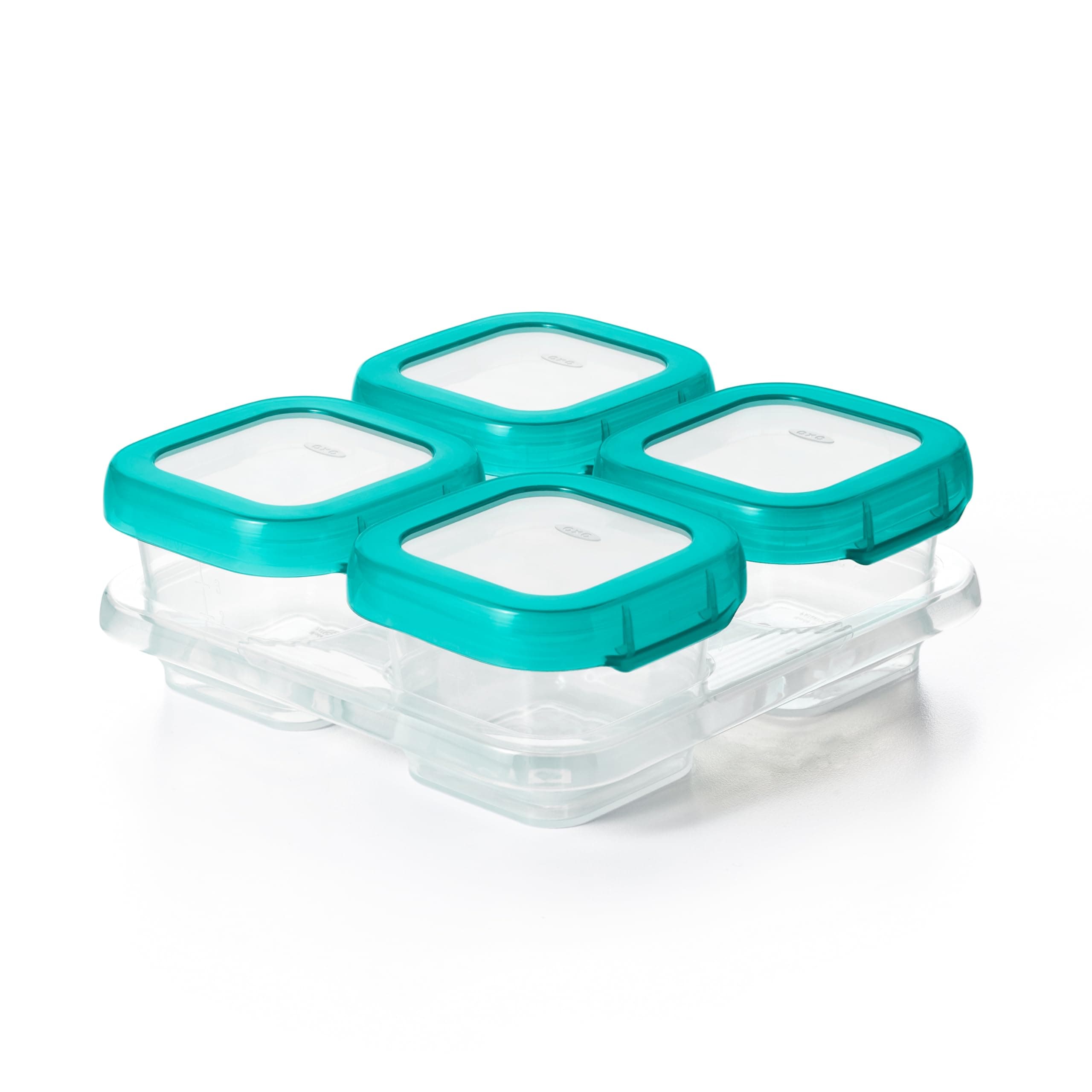 Baby Blocks Freezer Storage Containers Teal (4 Oz)