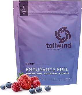 Tailwind Nutrition Endurance Fuel, Carbohydrate & Electrolyte Sports Drink Mix Powder, Gluten-Free, Vegan, Berry, 30 Servings