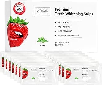 Teeth Whitening Strips, 28 Strips (14-Day Treatment) – Non-Peroxide Formula, Enamel-Safe, Brighten Teeth Fast, Removes Coffee, Wine, Smoke Stains, Safe for Sensitive Teeth