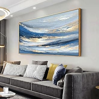 Abstract Wall Art Canvas Paintings Blue Fantasy Modern Large Framed Artwork Decor for Living Room Bedroom Office Painting Home Decor 30"x60"