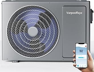 Electric Pool Heater For Inground Pool 27000 BTU Swimming Pool Heat Pump Above Ground Pool Heater 120V 7000 Gallon Heating or Cooling WiFi Control Schedule