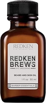 Redken BrewsBeard & Skin Oil For Men, Grooming Oil, 1 Fl Oz