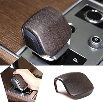 HAPPYHORSE Car Gear Shift Knob Head Cover Trim Compatible with Land Rover Range Rover Sport/Vogue，VELAR/Discovery 5 Gear Shift Knob Head Protective Cover Decoration (Oak Grain)